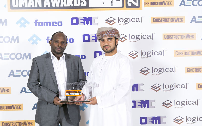 Omran's MEP manager Abdullah Ahmed (left) and architectural engineer Muyasser Ali Al Kumzari (right) with the Hospitality of the Year trophy Omran's MEP manager Abdullah Ahmed (left) and architectural engineer Muyasser Ali Al Kumzari (right) with the Hospitality of the Year trophy