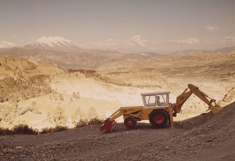 A JCB Mk II 3C backhoe at work in Bolivia in 1972. A JCB Mk II 3C backhoe at work in Bolivia in 1972.