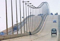 King Fahd Causeway averages daily volumes of 50,000 vehicles. King Fahd Causeway averages daily volumes of 50,000 vehicles.