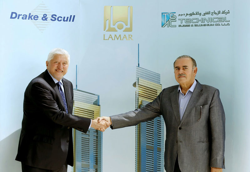L-R: Drake & Scull CEO Khaldoun Tabari and Technical Glass and Aluminium Company managing partner Hicham Hassan L-R: Drake & Scull CEO Khaldoun Tabari and Technical Glass and Aluminium Company managing partner Hicham Hassan