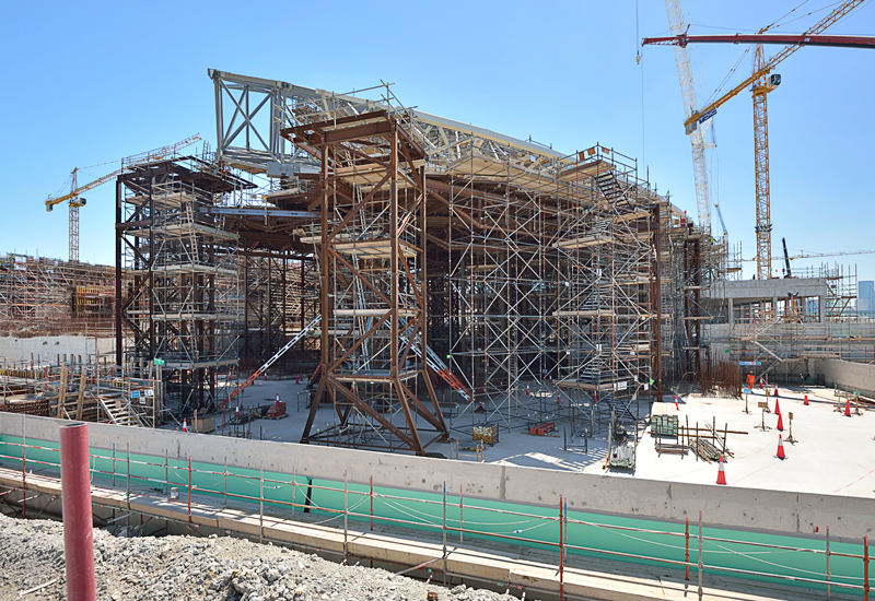 A lattice of steel was built to support the roof structure. A lattice of steel was built to support the roof structure.