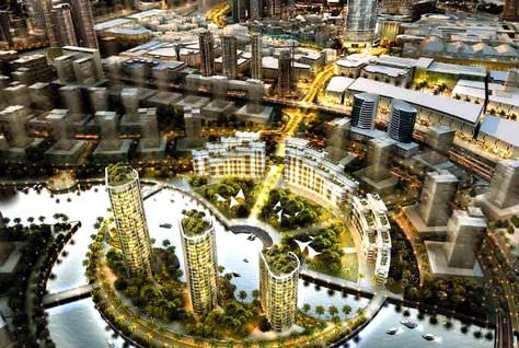 An artist's impression of Business Bay extension project. An artist's impression of Business Bay extension project.