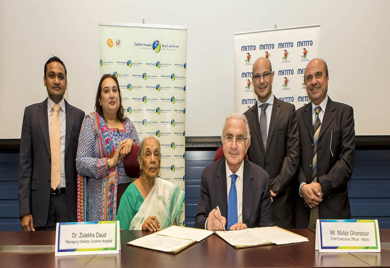 Representatives from Metito and Zulekha at the signing ceremony in Sharjah. Representatives from Metito and Zulekha at the signing ceremony in Sharjah.