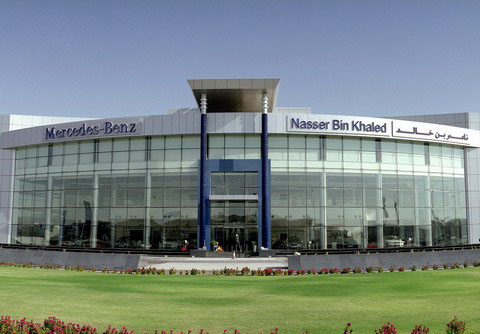Nasser Bin Khaled Automobiles' showroom in Doha. Nasser Bin Khaled Automobiles' showroom in Doha.