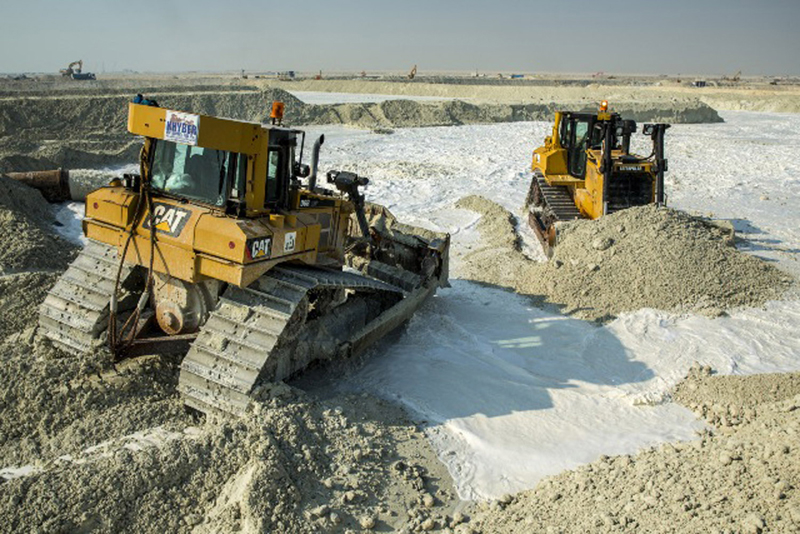 Reclamation of land for New Doha Port. Reclamation of land for New Doha Port.