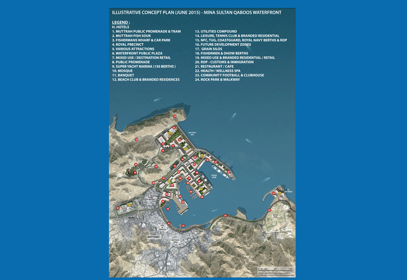 The Mina Sultan Qaboos master development plan was finalised in 2015. The Mina Sultan Qaboos master development plan was finalised in 2015.