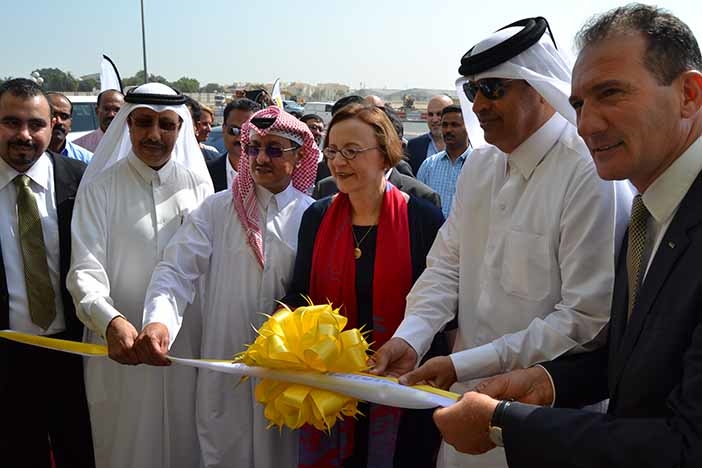 Ambassador of the Federal Republic of Germany to Qatar H.E. Mrs. Angelika Storz-Chakarji led the roster of guests during the opening ceremony. Ambassador of the Federal Republic of Germany to Qatar H.E. Mrs. Angelika Storz-Chakarji led the roster of guests during the opening ceremony.