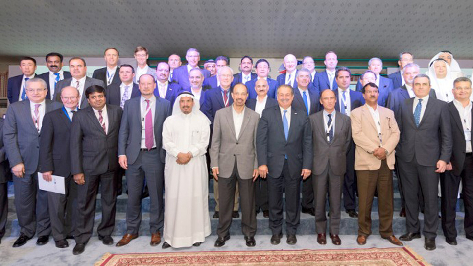 The CEOs involved in building the Sadara complex on stage at the recent summit. The CEOs involved in building the Sadara complex on stage at the recent summit.