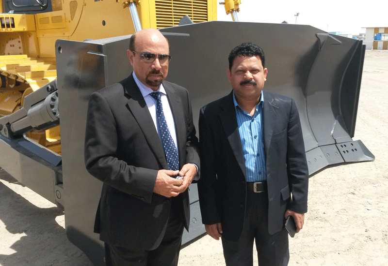 AIMS Group's Eng Anis A Siddiqui (left) and Dr Shaheed Khader (right) attended the handover of the LiuGong machines. AIMS Group's Eng Anis A Siddiqui (left) and Dr Shaheed Khader (right) attended the handover of the LiuGong machines.
