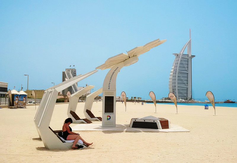A Smart Palm unit was previously installed at the beach by Burj Al Arab. A Smart Palm unit was previously installed at the beach by Burj Al Arab.