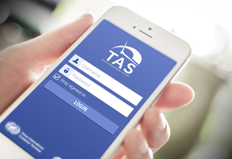 A glimpse of the truck appointment system (TAS) as viewed on a mobile phone. A glimpse of the truck appointment system (TAS) as viewed on a mobile phone.