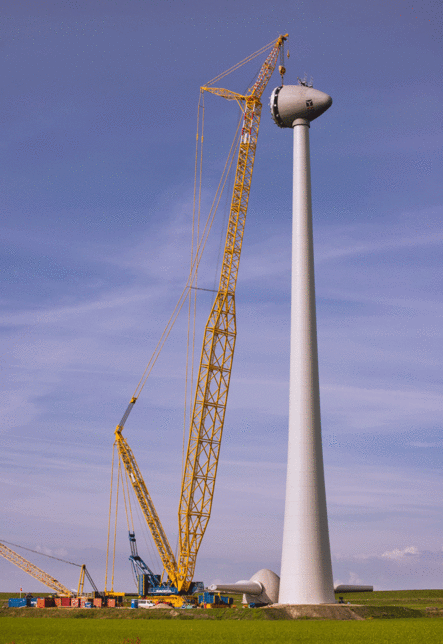 Without the Boom Booster kit, the Terex CC 8800-1 would have been unable to carry out the lifts at the Dutch wind farm. Without the Boom Booster kit, the Terex CC 8800-1 would have been unable to carry out the lifts at the Dutch wind farm.
