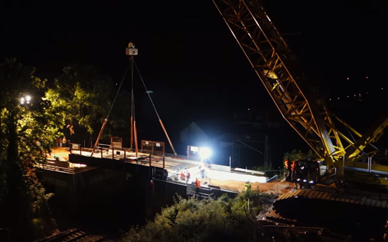 The following video shows the installation of Schöneck Bridge om Kirkel, Germany. The following video shows the installation of Schöneck Bridge om Kirkel, Germany.