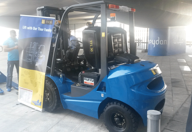 Hydrotec’s managing director sold a three-tonne Thor forklift, via phone, just minutes after the brand was unveiled. Hydrotec’s managing director sold a three-tonne Thor forklift, via phone, just minutes after the brand was unveiled.