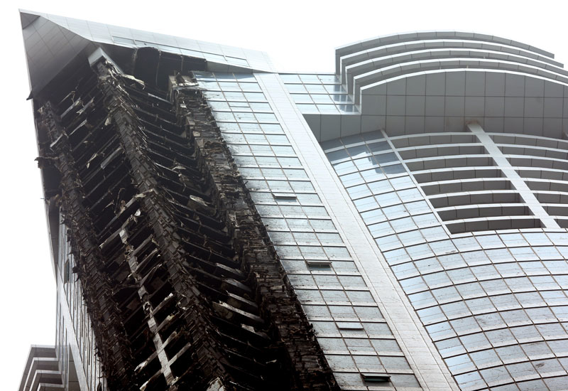 The Torch Tower in Dubai Marina in the aftermath of the fire (Photo: Warren Little / Getty Images) The Torch Tower in Dubai Marina in the aftermath of the fire (Photo: Warren Little / Getty Images)