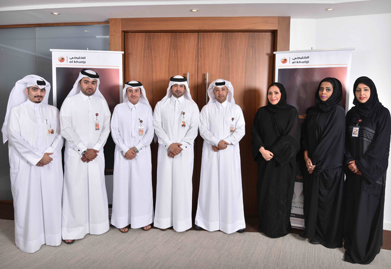 Group photograph of Al Khalij Commercial Bank personnel. Group photograph of Al Khalij Commercial Bank personnel.