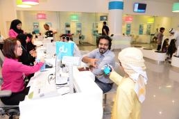 A scene from the official opening of the new du store in Mirdif City Centre. A scene from the official opening of the new du store in Mirdif City Centre.
