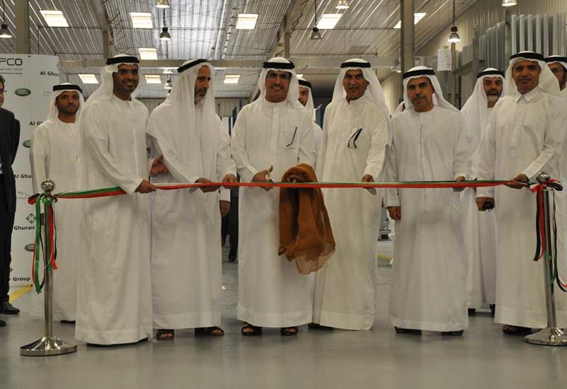 Ribbon-cutting ceremony at the plant's opening Ribbon-cutting ceremony at the plant's opening
