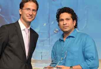 Sachin Tendulkar and Schneider Electric vice president, retail and eco control business, Jean-Baptiste Plagne at the launch event. Sachin Tendulkar and Schneider Electric vice president, retail and eco control business, Jean-Baptiste Plagne at the launch event.