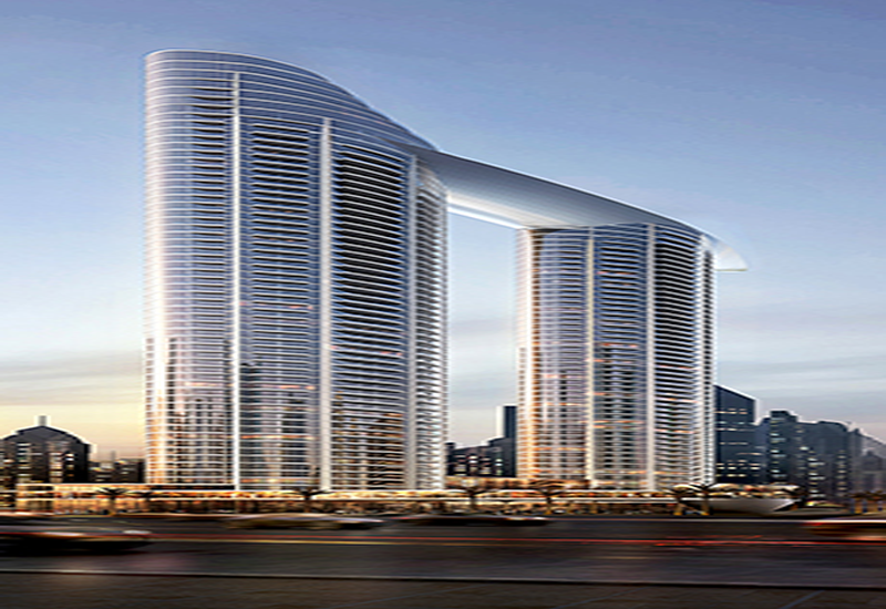 Sky Views construction site in Dubai. Sky Views construction site in Dubai.
