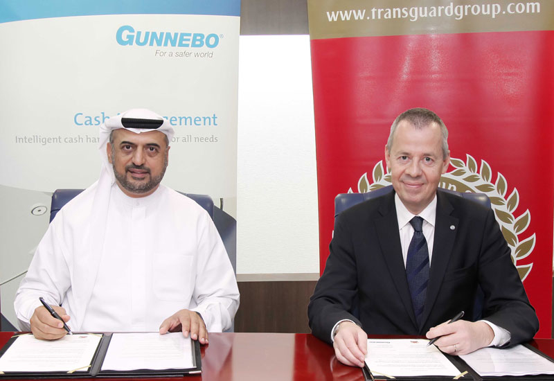 Dr. Abdulla Al Hashimi, CEO, Transguard Group (left) and Henrik Lange, CEO, Gunnebo (right). Dr. Abdulla Al Hashimi, CEO, Transguard Group (left) and Henrik Lange, CEO, Gunnebo (right).
