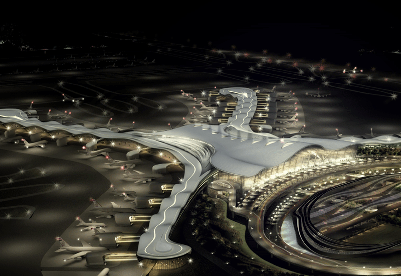 A rendering of the new Abu Dhabi International Airport. A rendering of the new Abu Dhabi International Airport.
