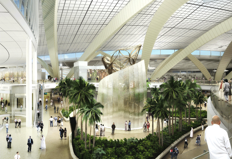 A rendering of the new Midfield Terminal Building. A rendering of the new Midfield Terminal Building.