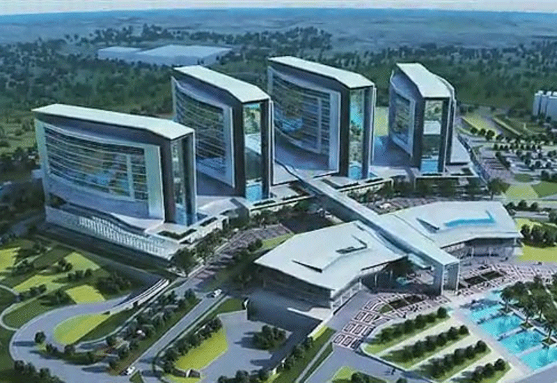 A rendering of Al Mafraq Hospital in Abu Dhabi, where another building is being added. A rendering of Al Mafraq Hospital in Abu Dhabi, where another building is being added.