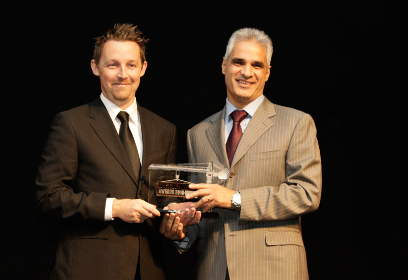 Greg Christofides (right) accepted the award on behalf of Riad Kamal from Andrew Daniel, technical director from Kele Contracting. Greg Christofides (right) accepted the award on behalf of Riad Kamal from Andrew Daniel, technical director from Kele Contracting.