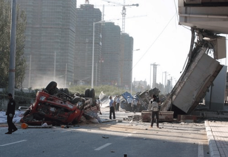The official Xinhua news agency said at least six major bridges have collapsed across the country since July last year. The official Xinhua news agency said at least six major bridges have collapsed across the country since July last year.