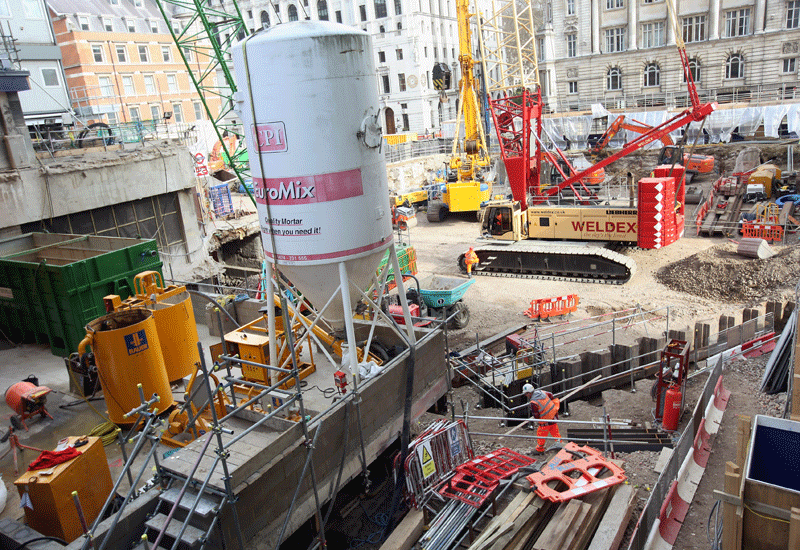 The ongoing construction of London's Crossrail train service is due to be operational in late 2018. The ongoing construction of London's Crossrail train service is due to be operational in late 2018.