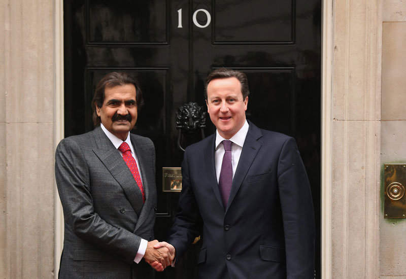 David Cameron and Sheikh Hamad bin Khalifa Al Thani. David Cameron and Sheikh Hamad bin Khalifa Al Thani.