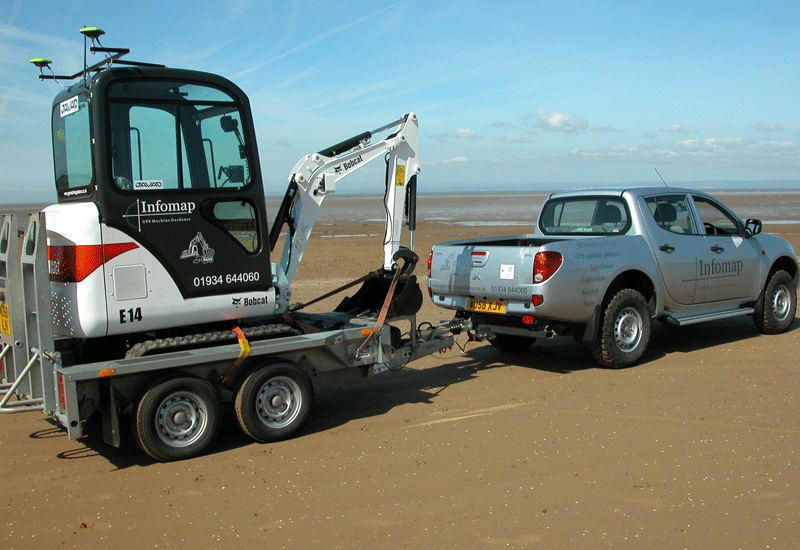 The E14 in transit to the trial - the 'ears' of the system are mounted above the cab The E14 in transit to the trial - the 'ears' of the system are mounted above the cab