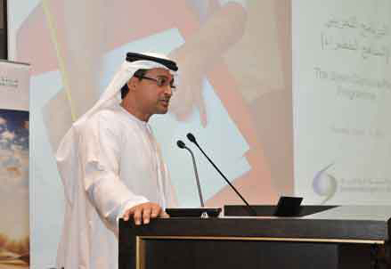 H.E. Jaber Al Jaberi speaking at the opening of the workshop on embedding environmental issues in the school curricula. H.E. Jaber Al Jaberi speaking at the opening of the workshop on embedding environmental issues in the school curricula.