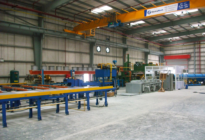 Emirates Extrusion currently operates three presses with a combined rated capacity of 18,000 tonnes a year. Emirates Extrusion currently operates three presses with a combined rated capacity of 18,000 tonnes a year.