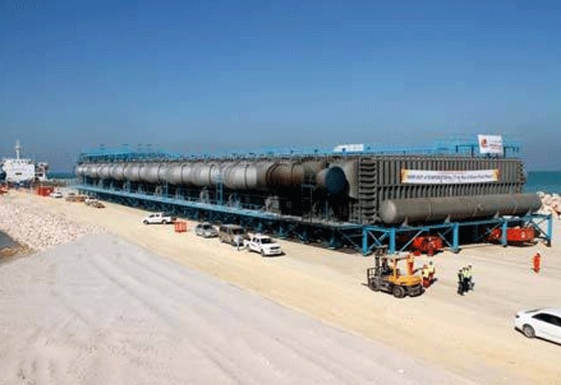 This was the first of eight evaporators that will be transported, with the first already on-site. This was the first of eight evaporators that will be transported, with the first already on-site.