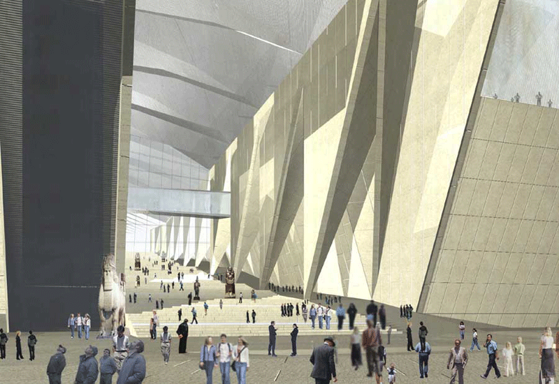 An artist's rendering of the $1bn Grand Egyptian Museum. An artist's rendering of the $1bn Grand Egyptian Museum.