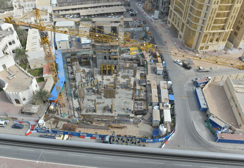 Construction site of the Hilton Hotel in Doha, Qatar. Construction site of the Hilton Hotel in Doha, Qatar.