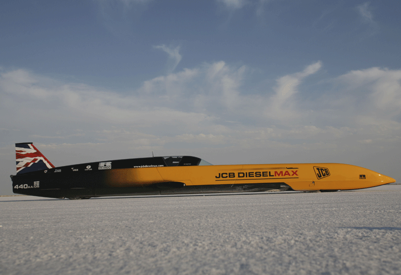 JCB Dieselmax set the world diesel landspeed record of 350.092mph in 2006. JCB Dieselmax set the world diesel landspeed record of 350.092mph in 2006.