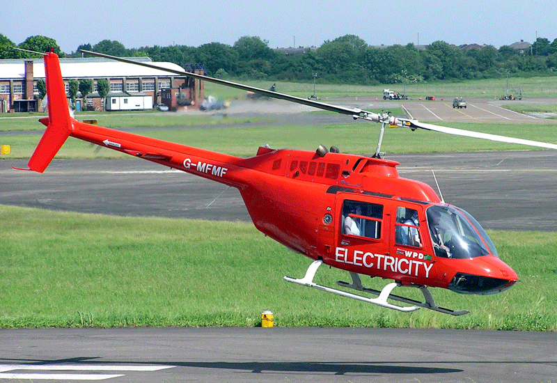 The Bell 206 JetRanger. The Bell 206 JetRanger.