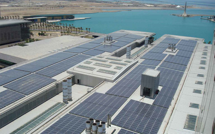 A solar-energy installation at KAUST in Saudi Arabia. A solar-energy installation at KAUST in Saudi Arabia.