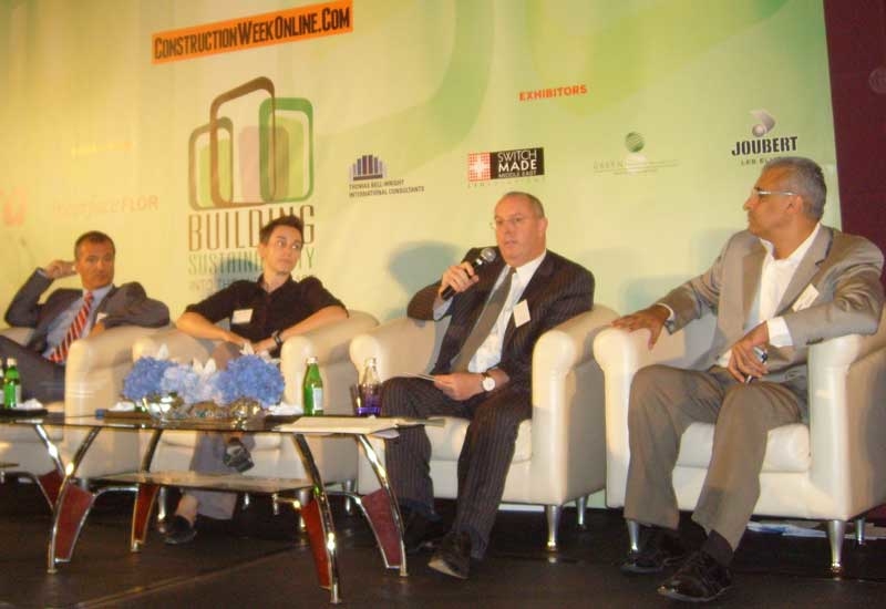 Speakers debate the issues at the Building Sustainability conference. Speakers debate the issues at the Building Sustainability conference.