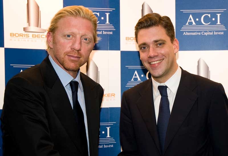 Tennis legend Boris Becker (left) and ACI CEO Robin Lohmann, at the launch of the Boris Becker towers in 2008. ITP image. Tennis legend Boris Becker (left) and ACI CEO Robin Lohmann, at the launch of the Boris Becker towers in 2008. ITP image.