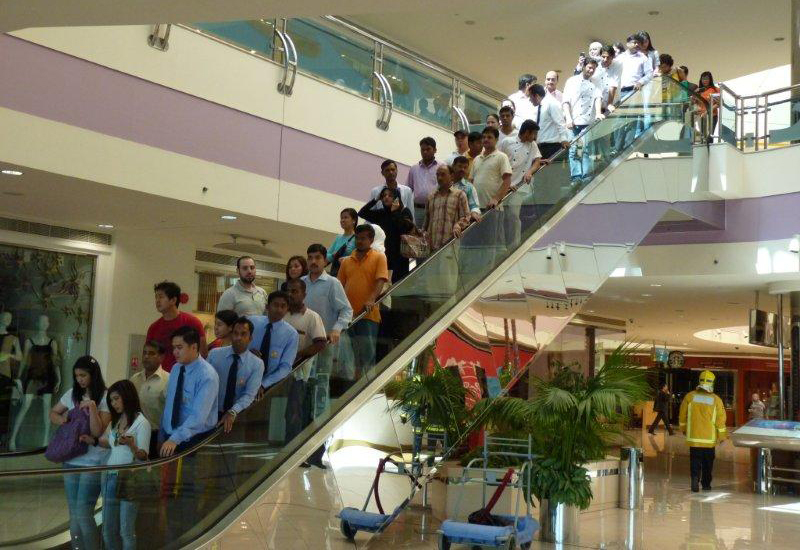 The evacuation at Marina Mall took place in 27 minutes. The evacuation at Marina Mall took place in 27 minutes.
