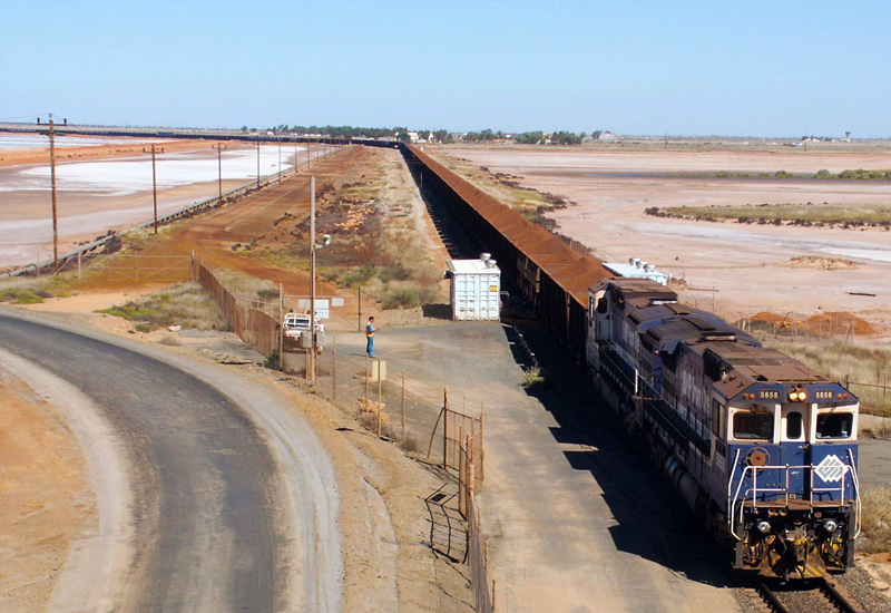 An existing rail in Port Hedland, Western Australia An existing rail in Port Hedland, Western Australia