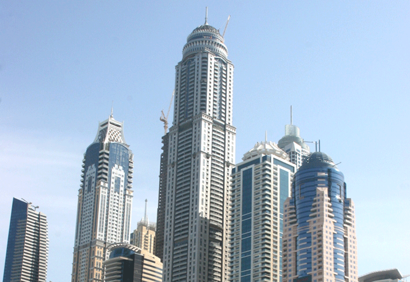 Princess Tower stands at 414m from base to tip Princess Tower stands at 414m from base to tip