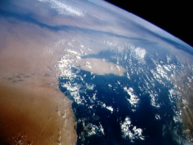 Qatar, centre, as seen from space. Photo: NASA Qatar, centre, as seen from space. Photo: NASA