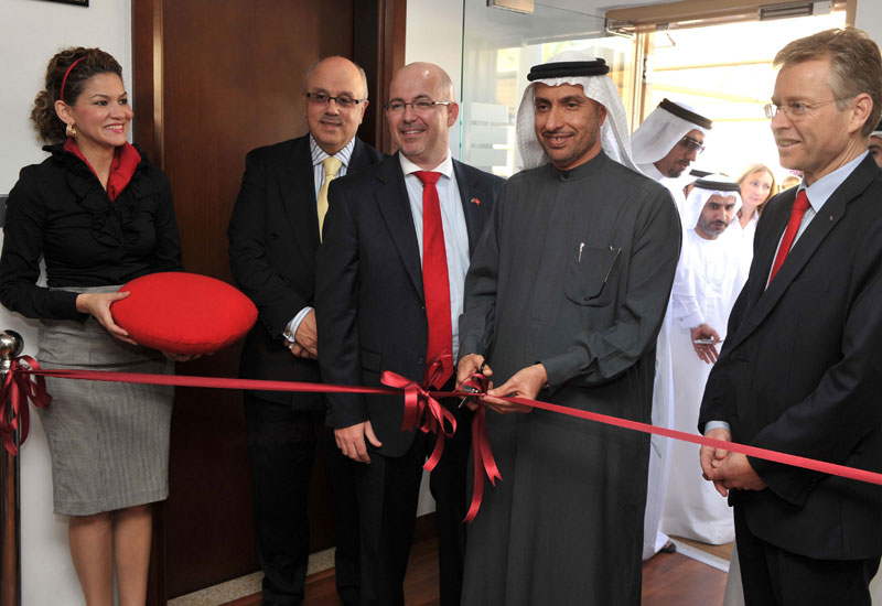 Nawal Elmazozi, Wafa Y. Hijjawi, Jean Pierre Labry, Dr. Mohammed Al Zarooni and Peter Reichle. Nawal Elmazozi, Wafa Y. Hijjawi, Jean Pierre Labry, Dr. Mohammed Al Zarooni and Peter Reichle.