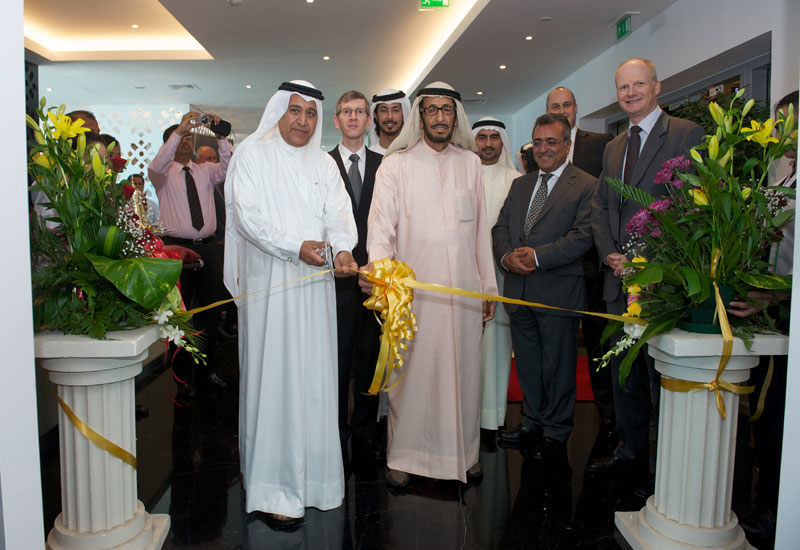 HE Mirza Al Sayegh cuts the ribbon at Aecom's new Dubai office HE Mirza Al Sayegh cuts the ribbon at Aecom's new Dubai office