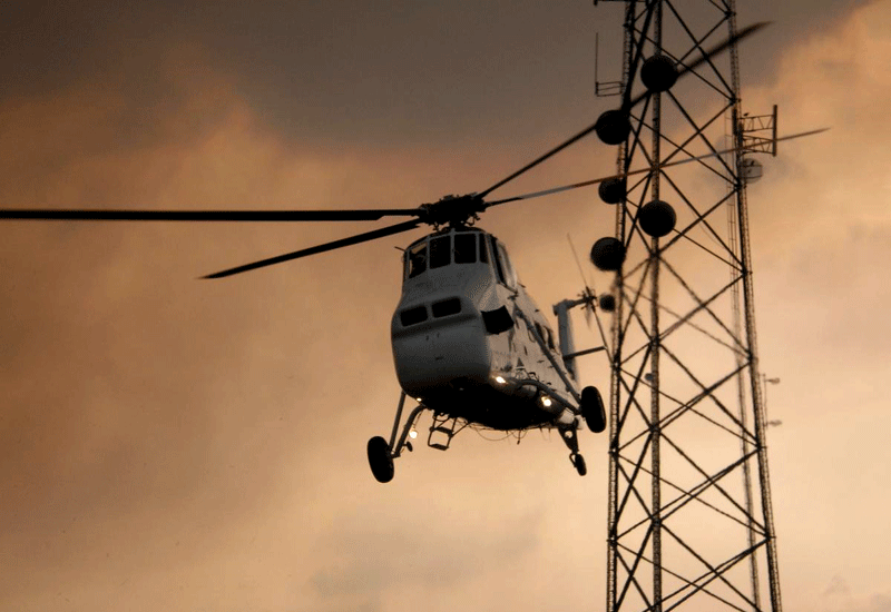 The Sikorsky S-58. The Sikorsky S-58.